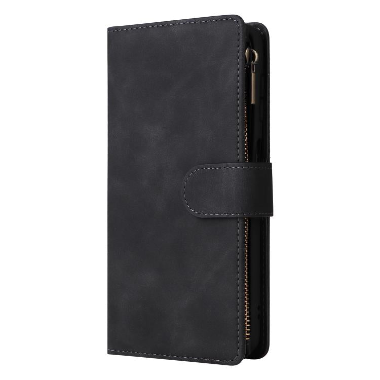 Multifunctional Frosted Zipper Wallet Leather Phone Case, For Samsung Galaxy S25 FE 5G, For Samsung Galaxy S25 Edge 5G, For Samsung Galaxy S25 5G, For Samsung Galaxy S25+ 5G