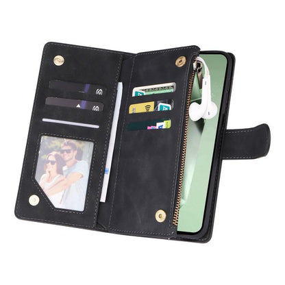 Multifunctional Frosted Zipper Wallet Leather Phone Case, For Samsung Galaxy S25 FE 5G, For Samsung Galaxy S25 Edge 5G, For Samsung Galaxy S25 5G, For Samsung Galaxy S25+ 5G