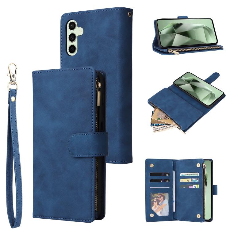 Multifunctional Frosted Zipper Wallet Leather Phone Case, For Samsung Galaxy S25 FE 5G, For Samsung Galaxy S25 Edge 5G, For Samsung Galaxy S25 5G, For Samsung Galaxy S25+ 5G