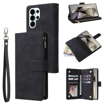 Multifunctional Frosted Zipper Wallet Leather Phone Case, For Galaxy S26 FE 5G, For Galaxy S26+ 5G, For Galaxy S26 Ultra 5G, For Galaxy S26 5G