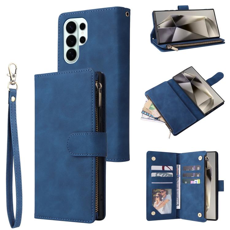 Multifunctional Frosted Zipper Wallet Leather Phone Case, For Galaxy S26 FE 5G, For Galaxy S26+ 5G, For Galaxy S26 Ultra 5G, For Galaxy S26 5G