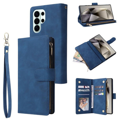 Multifunctional Frosted Zipper Wallet Leather Phone Case, For Galaxy S26 FE 5G, For Galaxy S26+ 5G, For Galaxy S26 Ultra 5G, For Galaxy S26 5G