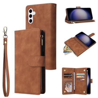 Multifunctional Frosted Zipper Wallet Leather Phone Case, For Galaxy S26 FE 5G, For Galaxy S26+ 5G, For Galaxy S26 Ultra 5G, For Galaxy S26 5G