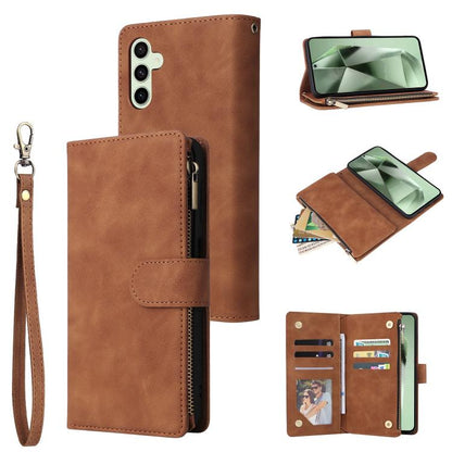 Multifunctional Frosted Zipper Wallet Leather Phone Case, For Galaxy S26 FE 5G, For Galaxy S26+ 5G, For Galaxy S26 Ultra 5G, For Galaxy S26 5G