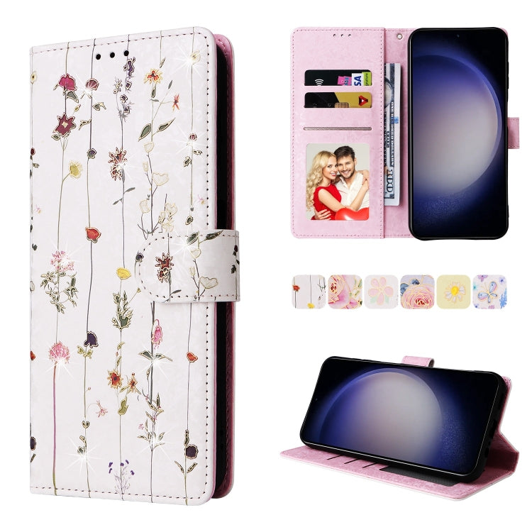 Bronzing Painting RFID Leather Phone Case, For Galaxy S26 FE 5G, For Galaxy S25 FE 5G, For Galaxy S25 5G, For Galaxy S25+ 5G