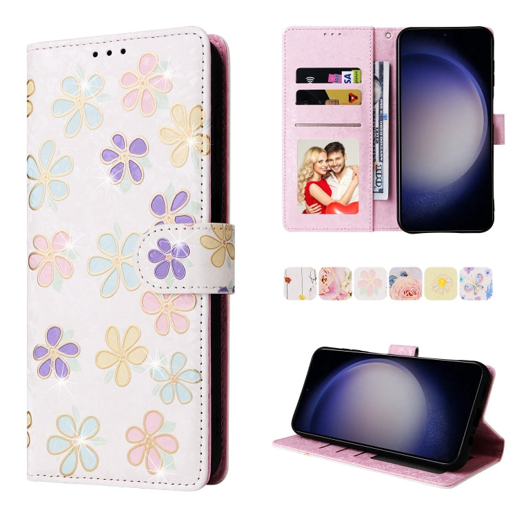 Bronzing Painting RFID Leather Phone Case, For Galaxy S26 FE 5G, For Galaxy S25 FE 5G, For Galaxy S25 5G, For Galaxy S25+ 5G