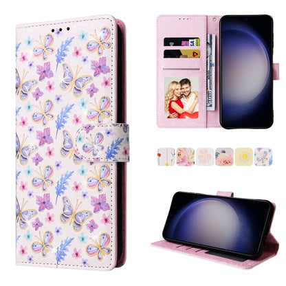 Bronzing Painting RFID Leather Phone Case, For Galaxy S26 FE 5G, For Galaxy S25 FE 5G, For Galaxy S25 5G, For Galaxy S25+ 5G