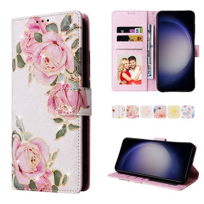 Bronzing Painting RFID Leather Phone Case, For Galaxy S26 FE 5G, For Galaxy S25 FE 5G, For Galaxy S25 5G, For Galaxy S25+ 5G