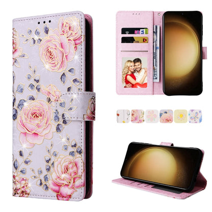 Bronzing Painting RFID Leather Phone Case, For Galaxy S26 FE 5G, For Galaxy S25 FE 5G, For Galaxy S25 5G, For Galaxy S25+ 5G