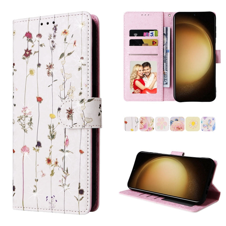 Bronzing Painting RFID Leather Phone Case, For Galaxy S26 FE 5G, For Galaxy S25 FE 5G, For Galaxy S25 5G, For Galaxy S25+ 5G