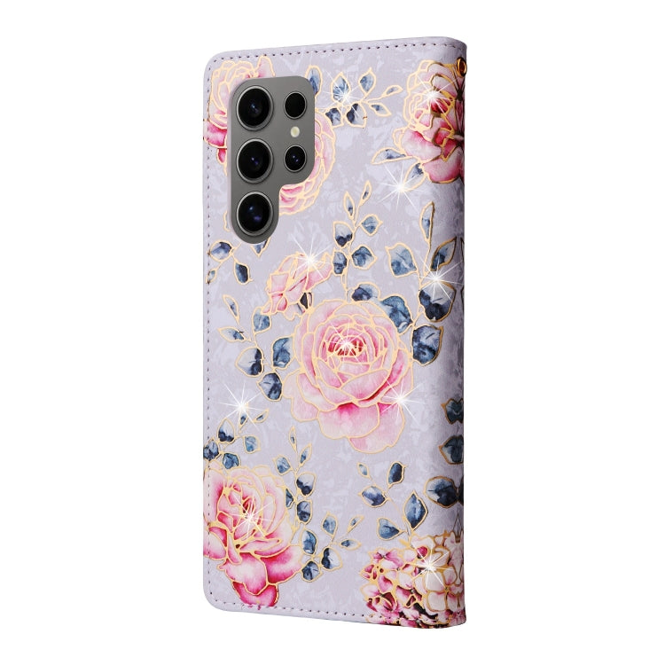 Bronzing Painting RFID Leather Phone Case, For Galaxy S25 Ultra 5G, For Galaxy S23 Ultra 5G, For Galaxy S23+ 5G, For Galaxy S23 5G