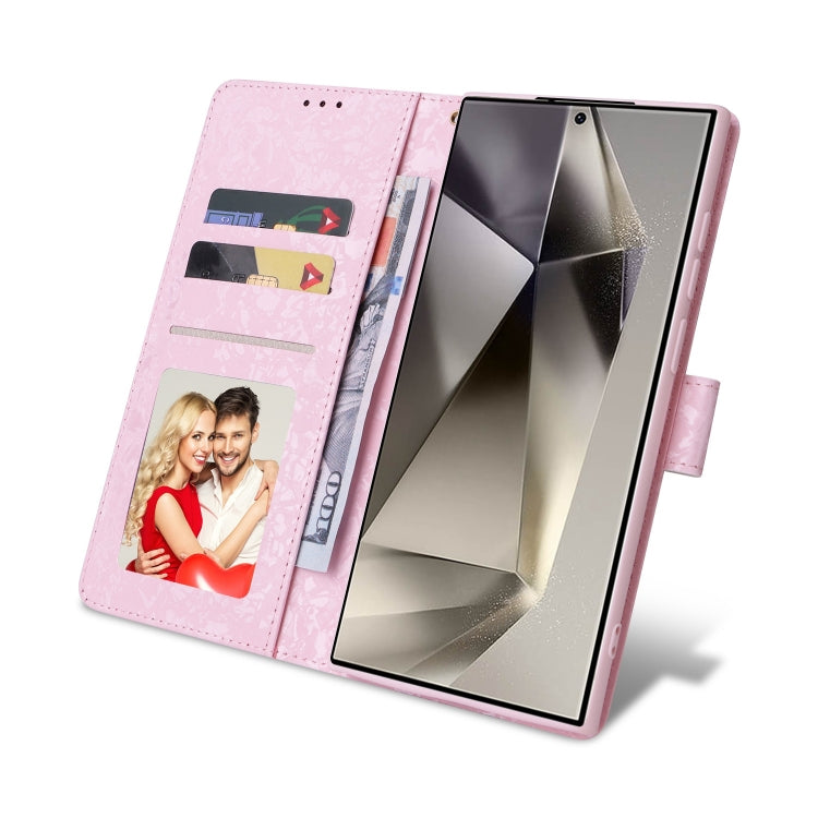 Bronzing Painting RFID Leather Phone Case, For Galaxy S25 Ultra 5G, For Galaxy S23 Ultra 5G, For Galaxy S23+ 5G, For Galaxy S23 5G