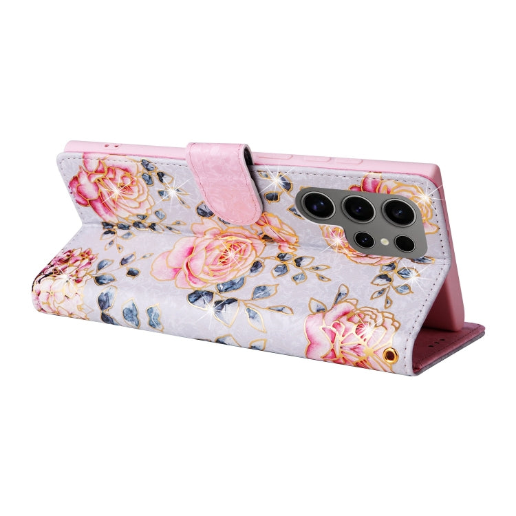 Bronzing Painting RFID Leather Phone Case, For Galaxy S25 Ultra 5G, For Galaxy S23 Ultra 5G, For Galaxy S23+ 5G, For Galaxy S23 5G