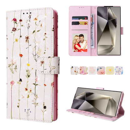 Bronzing Painting RFID Leather Phone Case, For Galaxy S25 Ultra 5G, For Galaxy S23 Ultra 5G, For Galaxy S23+ 5G, For Galaxy S23 5G