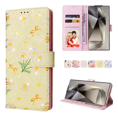 Bronzing Painting RFID Leather Phone Case, For Galaxy S25 Ultra 5G, For Galaxy S23 Ultra 5G, For Galaxy S23+ 5G, For Galaxy S23 5G