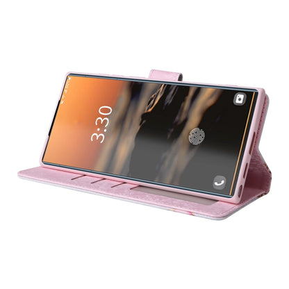 Bronzing Painting RFID Leather Phone Case, For Samsung Galaxy S23 Ultra 5G, For Samsung Galaxy S23+ 5G, For Samsung Galaxy S23 5G