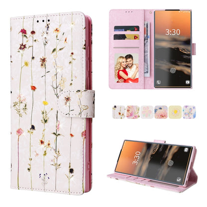 Bronzing Painting RFID Leather Phone Case, For Galaxy S25 Ultra 5G, For Galaxy S23 Ultra 5G, For Galaxy S23+ 5G, For Galaxy S23 5G