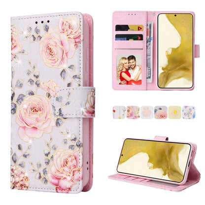 Bronzing Painting RFID Leather Phone Case, For Galaxy S25 Ultra 5G, For Galaxy S23 Ultra 5G, For Galaxy S23+ 5G, For Galaxy S23 5G