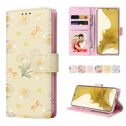 Bronzing Painting RFID Leather Phone Case, For Galaxy S25 Ultra 5G, For Galaxy S23 Ultra 5G, For Galaxy S23+ 5G, For Galaxy S23 5G