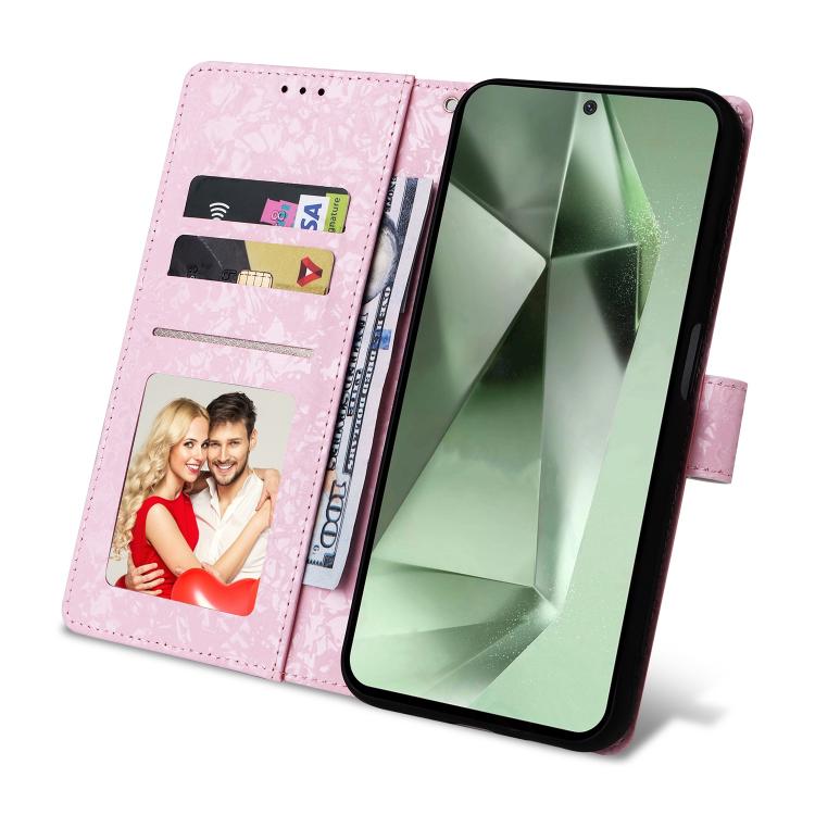 Bronzing Painting RFID Leather Phone Case, For Samsung Galaxy S25 FE 5G, For Samsung Galaxy S25 5G, For Samsung Galaxy S25+ 5G, For Samsung Galaxy S25 Ultra 5G