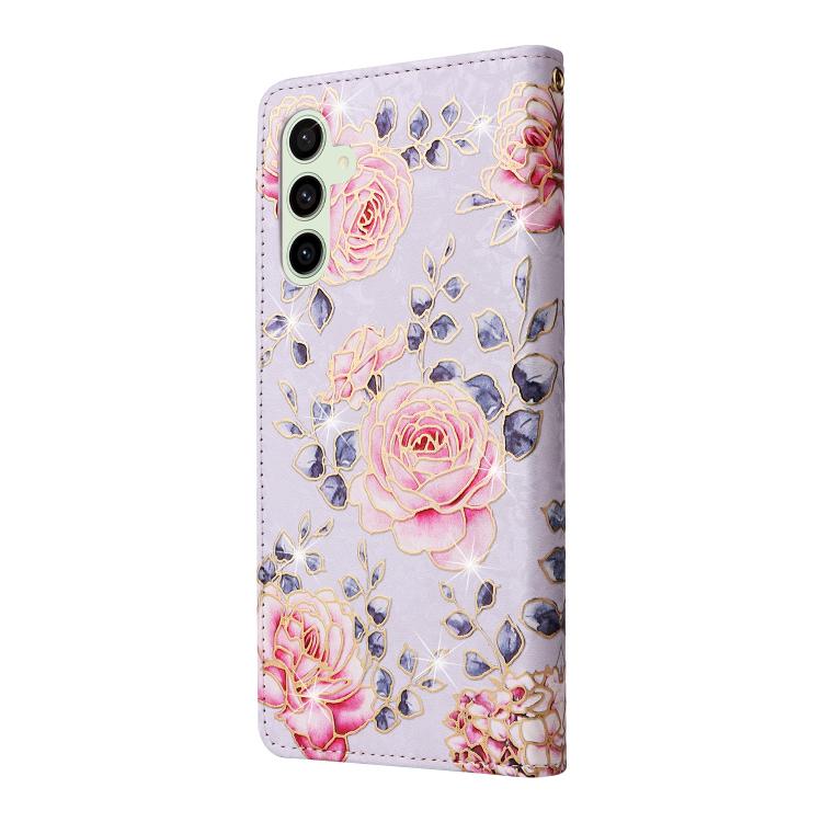 Bronzing Painting RFID Leather Phone Case, For Galaxy S26 FE 5G, For Galaxy S25 FE 5G, For Galaxy S25 5G, For Galaxy S25+ 5G