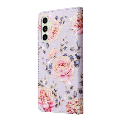Bronzing Painting RFID Leather Phone Case, For Galaxy S26 FE 5G, For Galaxy S25 FE 5G, For Galaxy S25 5G, For Galaxy S25+ 5G