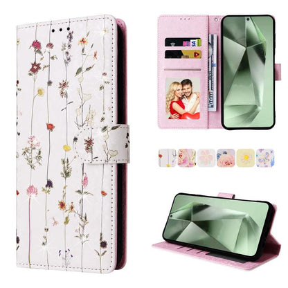 Bronzing Painting RFID Leather Phone Case, For Galaxy S26 FE 5G, For Galaxy S25 FE 5G, For Galaxy S25 5G, For Galaxy S25+ 5G