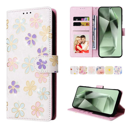 Bronzing Painting RFID Leather Phone Case, For Galaxy S26 FE 5G, For Galaxy S25 FE 5G, For Galaxy S25 5G, For Galaxy S25+ 5G