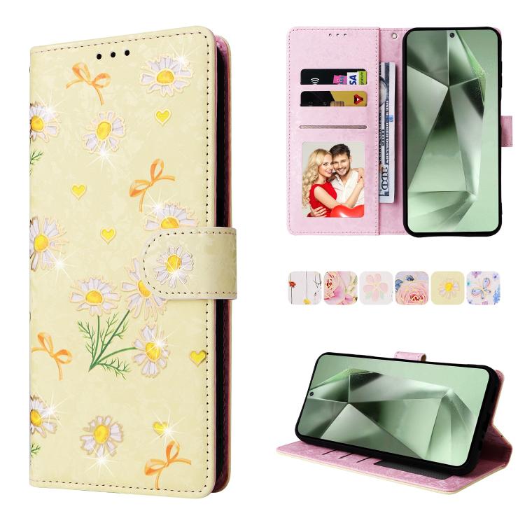 Bronzing Painting RFID Leather Phone Case, For Galaxy S26 FE 5G, For Galaxy S25 FE 5G, For Galaxy S25 5G, For Galaxy S25+ 5G