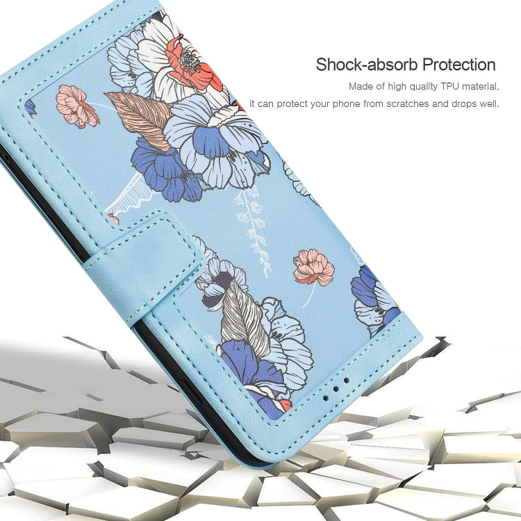 Floral Pattern Leather Phone Case with Lanyard, For Samsung Galaxy S24 5G, For Samsung Galaxy S23 FE 5G, For Samsung Galaxy S23 Ultra 5G, For Samsung Galaxy S23+ 5G