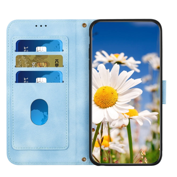 Floral Pattern Leather Phone Case with Lanyard, For Samsung Galaxy S21 5G, For Samsung Galaxy S21+ 5G