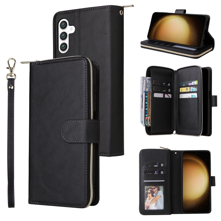 9-Card Slots Zipper Wallet Bag Leather Phone Case, For Galaxy S25 FE 5G, For Galaxy S25 Edge 5G, For Galaxy S25 5G, For Galaxy S25+ 5G