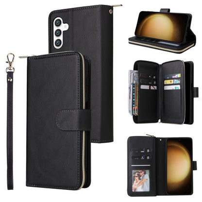 9-Card Slots Zipper Wallet Bag Leather Phone Case, For Galaxy S25 FE 5G, For Galaxy S25 Edge 5G, For Galaxy S25 5G, For Galaxy S25+ 5G