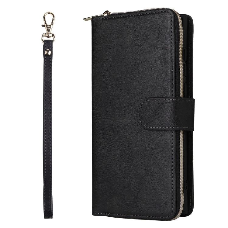 9-Card Slots Zipper Wallet Bag Leather Phone Case, For Galaxy S25 Ultra 5G
