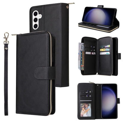 9-Card Slots Zipper Wallet Bag Leather Phone Case, For Galaxy S26 FE 5G, For Galaxy S26+ 5G, For Galaxy S26 Ultra 5G, For Galaxy S26 5G