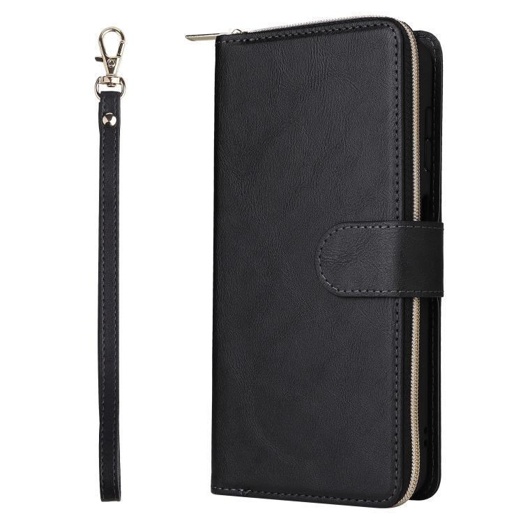 9-Card Slots Zipper Wallet Bag Leather Phone Case, For Galaxy S26 FE 5G, For Galaxy S26+ 5G, For Galaxy S26 Ultra 5G, For Galaxy S26 5G