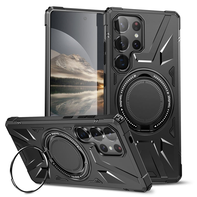 MagSafe Magnetic Shockproof Phone Case with Ring Holder, For Samsung Galaxy S25 5G, For Samsung Galaxy S25+ 5G, For Samsung Galaxy S25 Ultra 5G