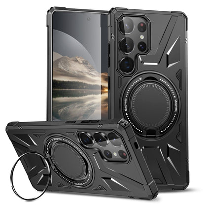 MagSafe Magnetic Shockproof Phone Case with Ring Holder, For Samsung Galaxy S25 5G, For Samsung Galaxy S25+ 5G, For Samsung Galaxy S25 Ultra 5G