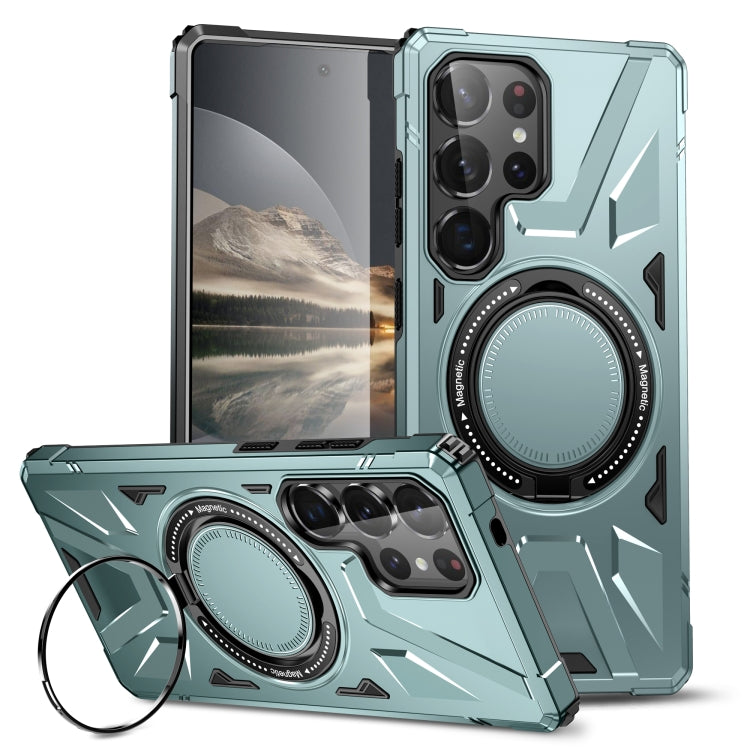 MagSafe Magnetic Shockproof Phone Case with Ring Holder, For Samsung Galaxy S25 5G, For Samsung Galaxy S25+ 5G, For Samsung Galaxy S25 Ultra 5G