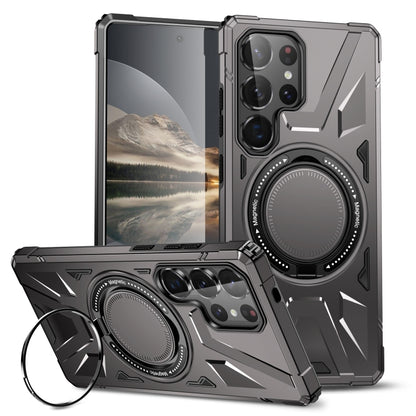 MagSafe Magnetic Shockproof Phone Case with Ring Holder, For Samsung Galaxy S25 5G, For Samsung Galaxy S25+ 5G, For Samsung Galaxy S25 Ultra 5G