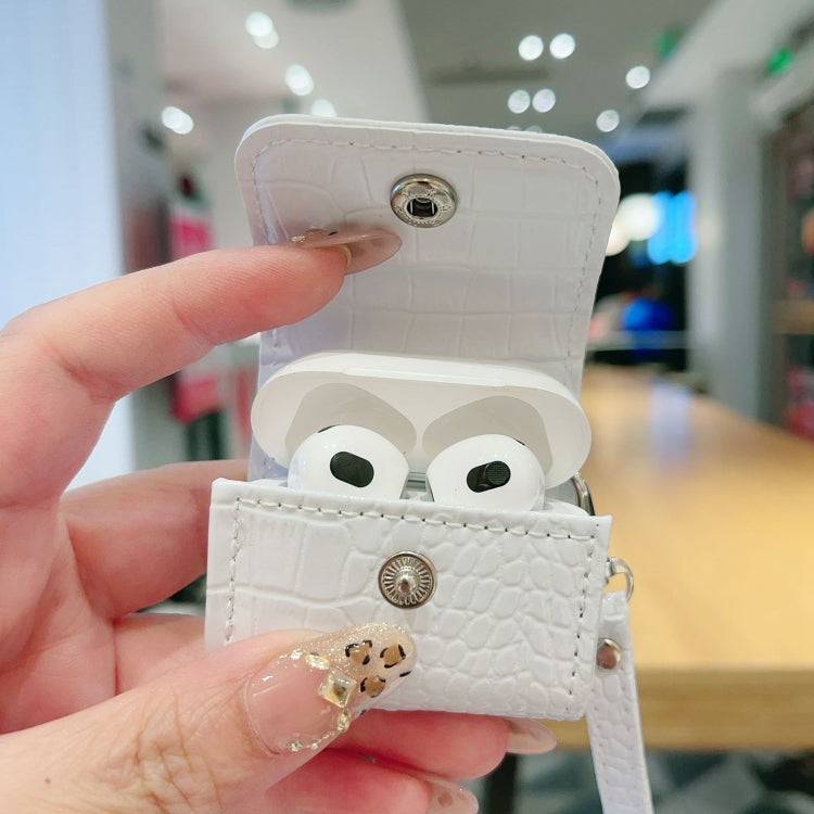 Crocodile Texture Earphones Protective Case, For AirPods 4, For AirPods Pro 2, For AirPods 3, For AirPods Pro, For AirPods 1 / 2
