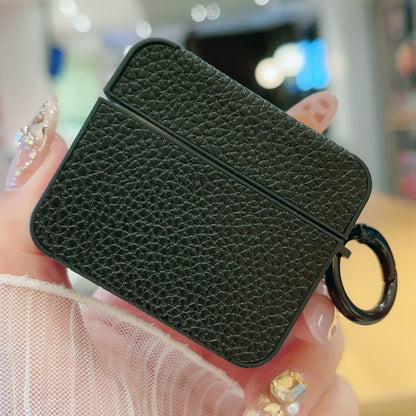 Litchi Texture Leather Sticker Earphones Protective Case, For AirPods 4, For AirPods Pro 2, For AirPods 3