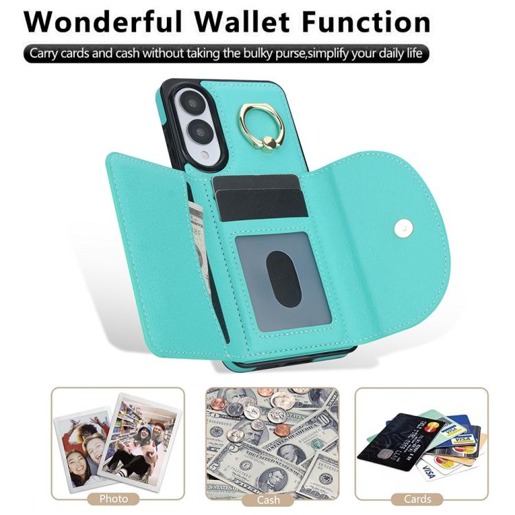 Ring Holder Card Bag Skin Feel Phone Case, For Samsung Galaxy S25 Edge 5G, For Samsung Galaxy S25 5G, For Samsung Galaxy S25+ 5G, For Samsung Galaxy S25 Ultra 5G
