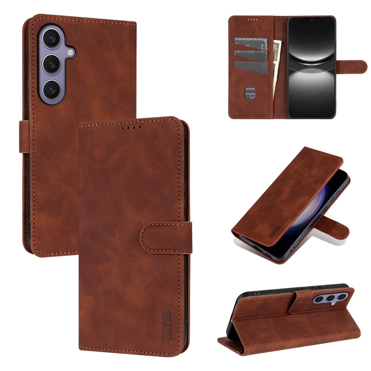 AZNS Skin Feel Calf Texture Flip Leather Phone Case, For Samsung Galaxy S25 FE 5G, For Samsung Galaxy S25 Edge 5G, For Samsung Galaxy S25 5G, For Samsung Galaxy S25+ 5G