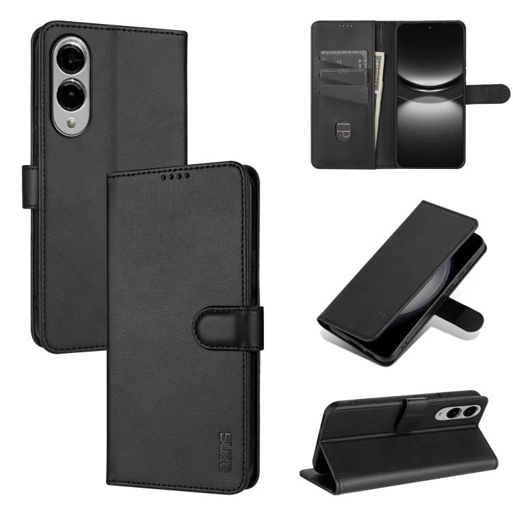 AZNS Skin Feel Calf Texture Flip Leather Phone Case, For Samsung Galaxy S25 FE 5G, For Samsung Galaxy S25 Edge 5G, For Samsung Galaxy S25 5G, For Samsung Galaxy S25+ 5G