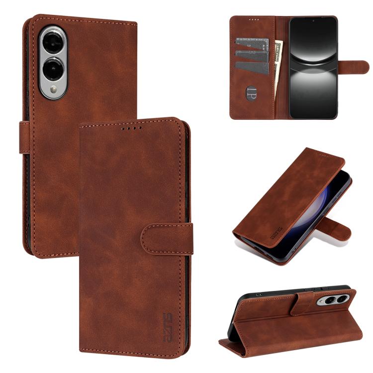 AZNS Skin Feel Calf Texture Flip Leather Phone Case, For Samsung Galaxy S25 FE 5G, For Samsung Galaxy S25 Edge 5G, For Samsung Galaxy S25 5G, For Samsung Galaxy S25+ 5G