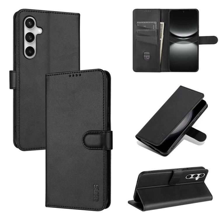 AZNS Skin Feel Calf Texture Flip Leather Phone Case, For Samsung Galaxy S25 FE 5G, For Samsung Galaxy S25 Edge 5G, For Samsung Galaxy S25 5G, For Samsung Galaxy S25+ 5G