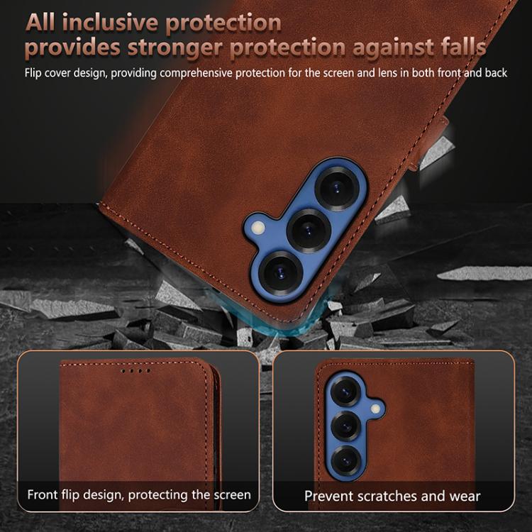 AZNS Skin Feel Calf Texture Flip Leather Phone Case, For Samsung Galaxy S26+ 5G, For Samsung Galaxy S26 Ultra 5G, For Samsung Galaxy S26 5G, For Samsung Galaxy S25 FE 5G