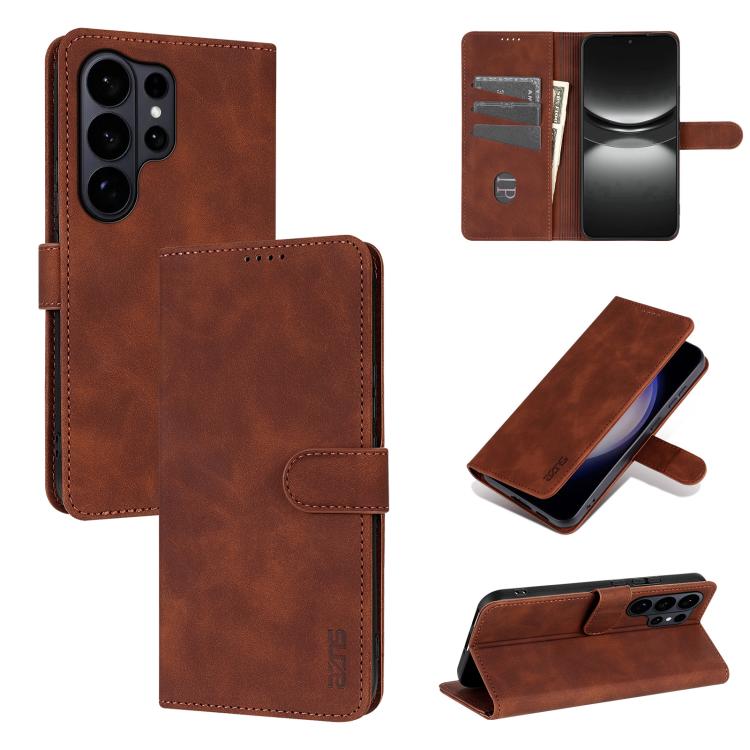 AZNS Skin Feel Calf Texture Flip Leather Phone Case, For Samsung Galaxy S26+ 5G, For Samsung Galaxy S26 Ultra 5G, For Samsung Galaxy S26 5G, For Samsung Galaxy S25 FE 5G