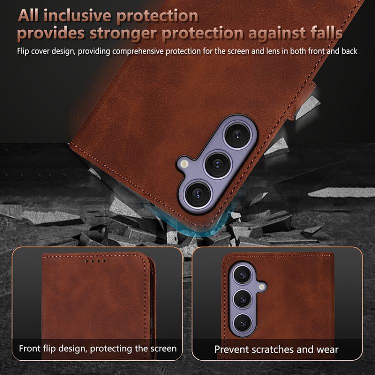 AZNS Skin Feel Calf Texture Flip Leather Phone Case, For Galaxy S26 FE 5G, For Samsung Galaxy S26+ 5G, For Samsung Galaxy S26 Ultra 5G, For Samsung Galaxy S26 5G